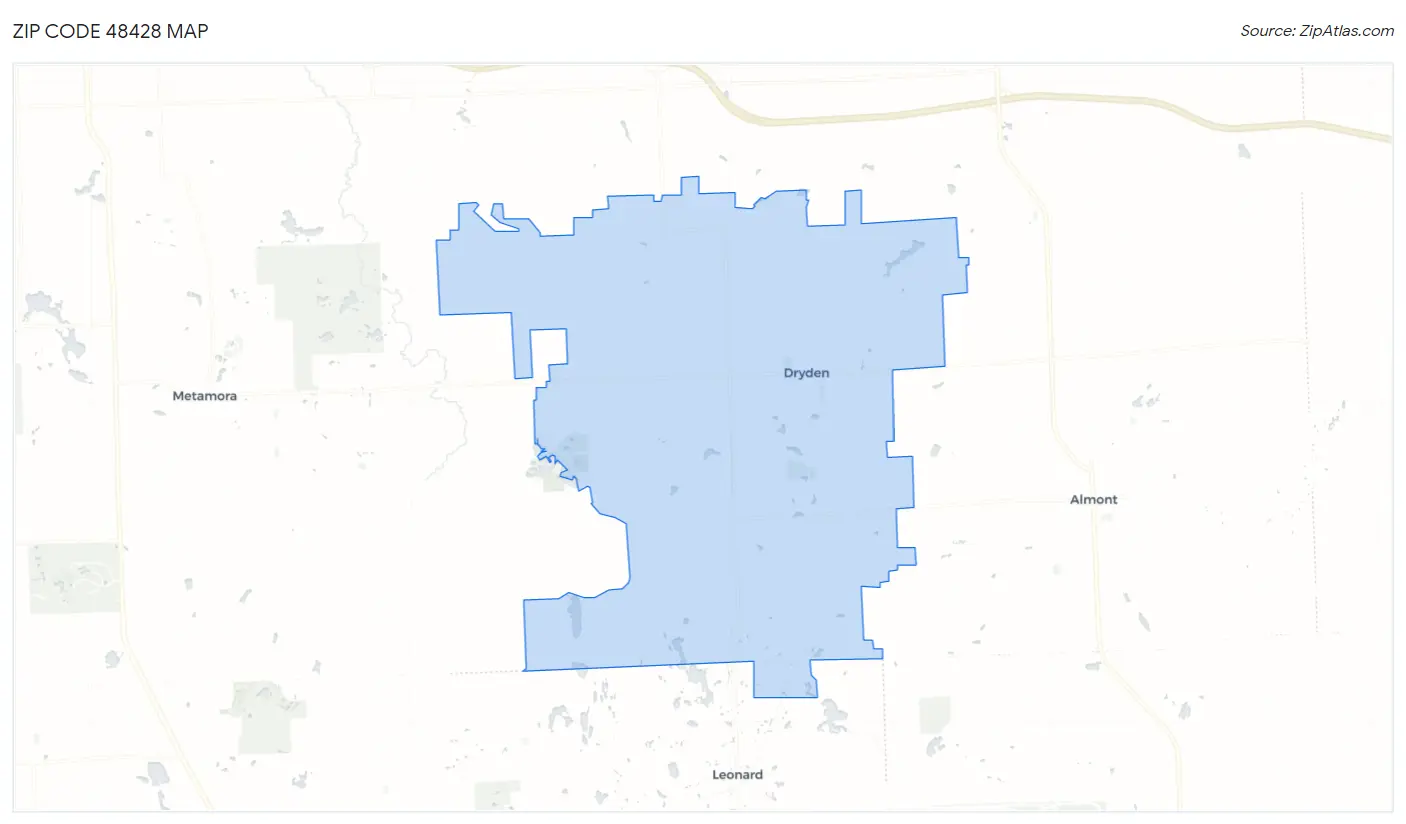 Zip Code 48428 Map