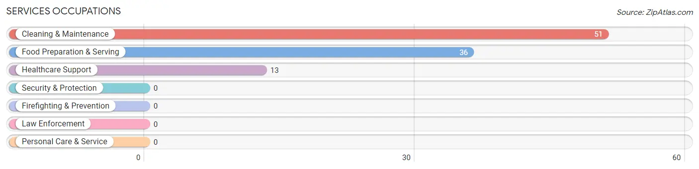 Services Occupations in Zip Code 48613