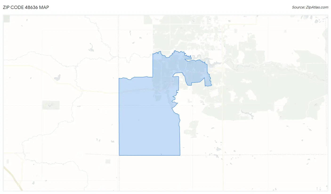 Zip Code 48636 Map