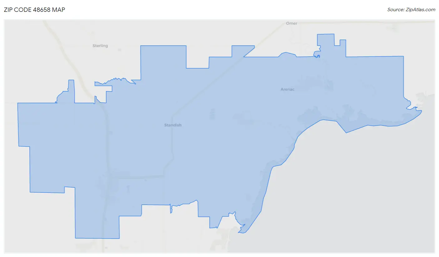 Zip Code 48658 Map