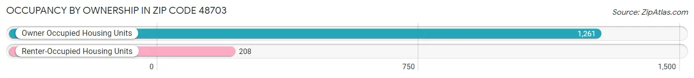 Occupancy by Ownership in Zip Code 48703