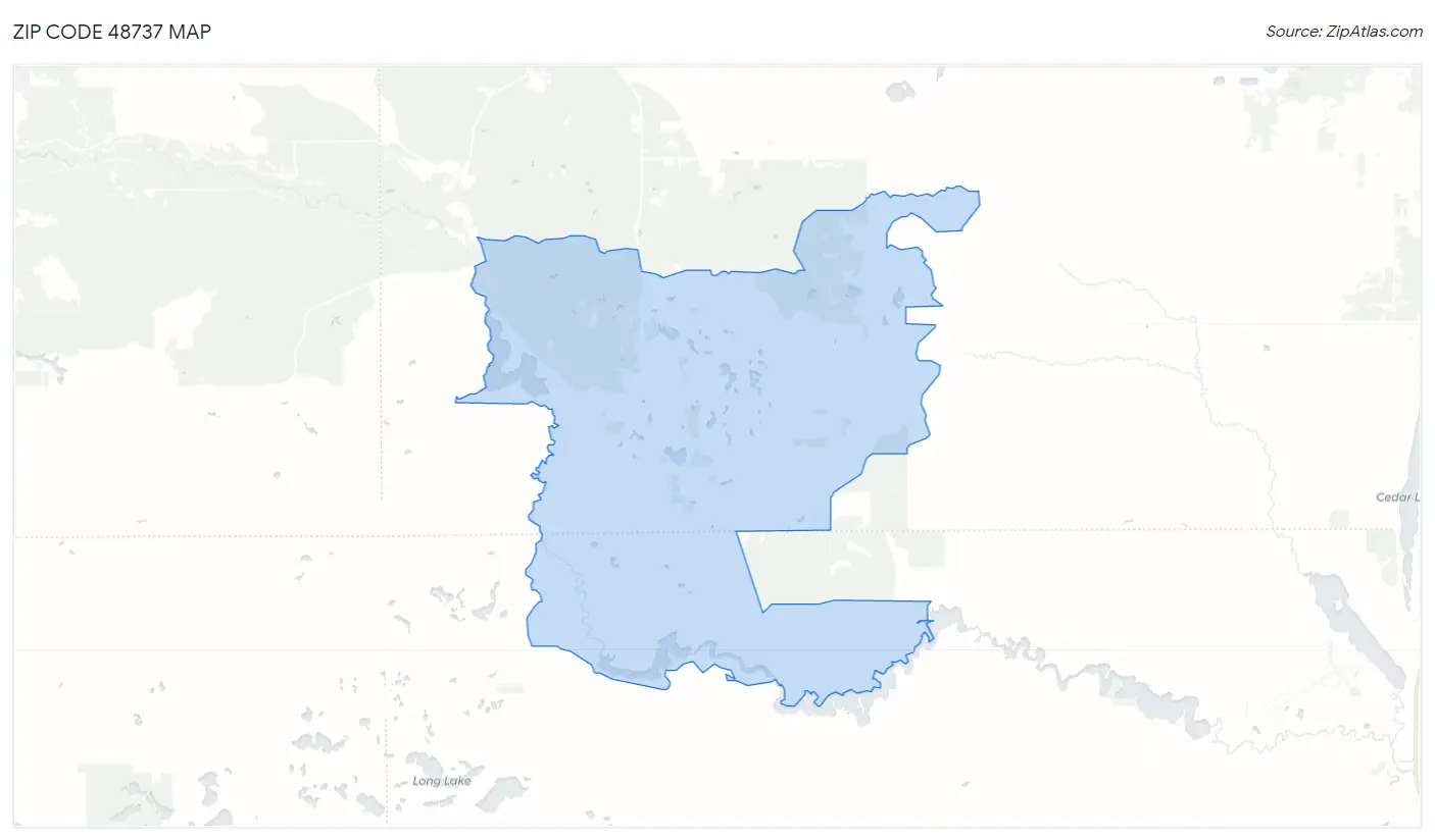 Zip Code 48737 Map