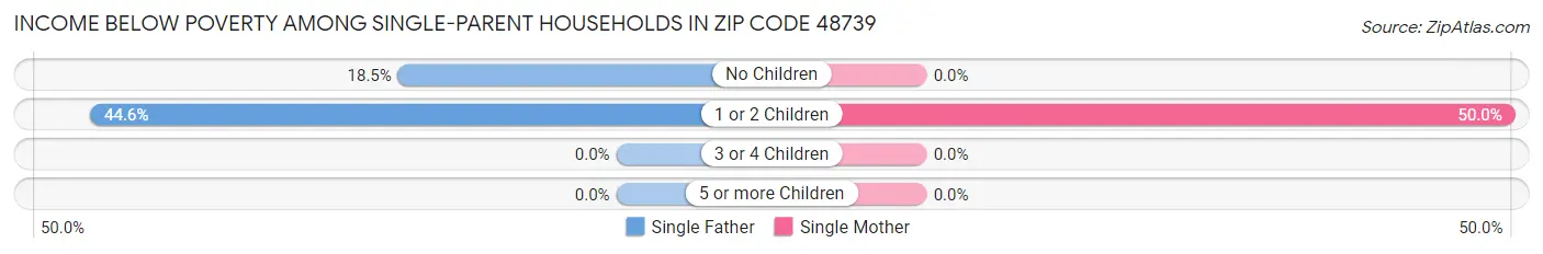 Income Below Poverty Among Single-Parent Households in Zip Code 48739
