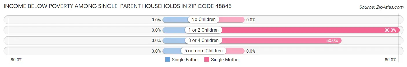 Income Below Poverty Among Single-Parent Households in Zip Code 48845