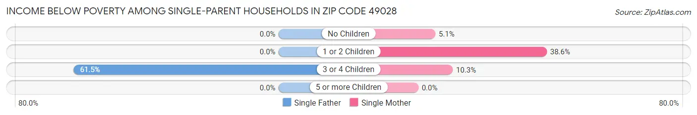 Income Below Poverty Among Single-Parent Households in Zip Code 49028