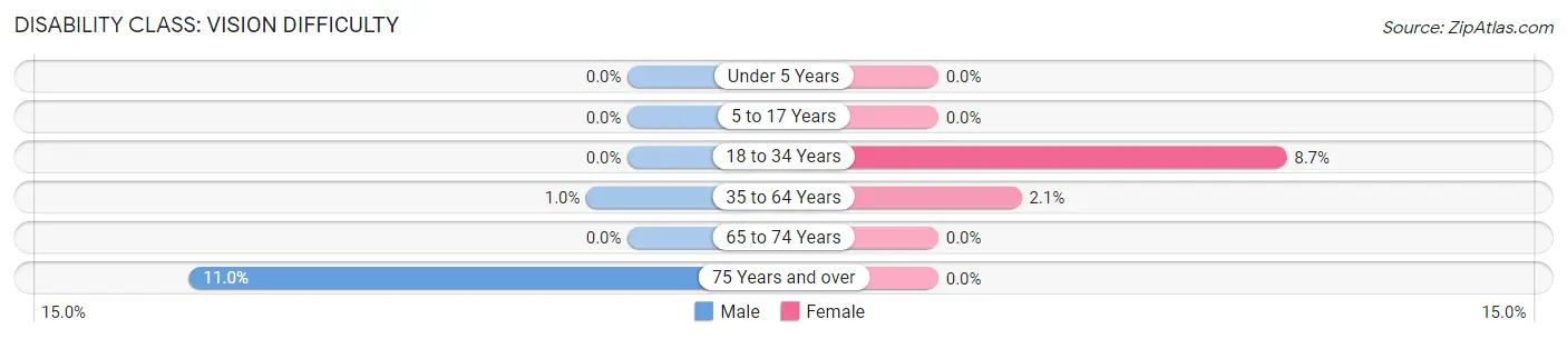 Disability in Zip Code 49033: <span>Vision Difficulty</span>