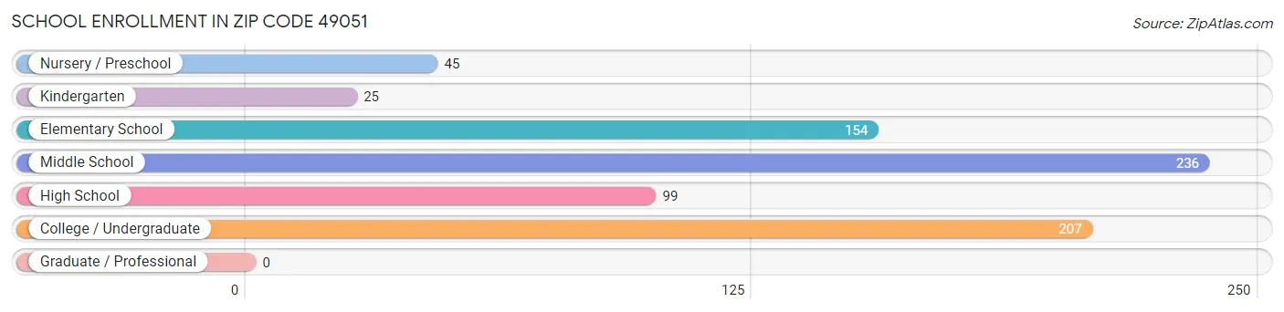 School Enrollment in Zip Code 49051