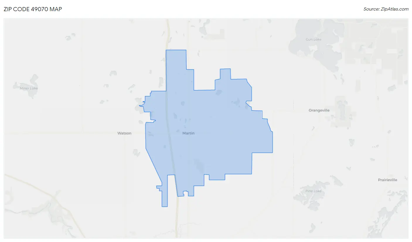 Zip Code 49070 Map