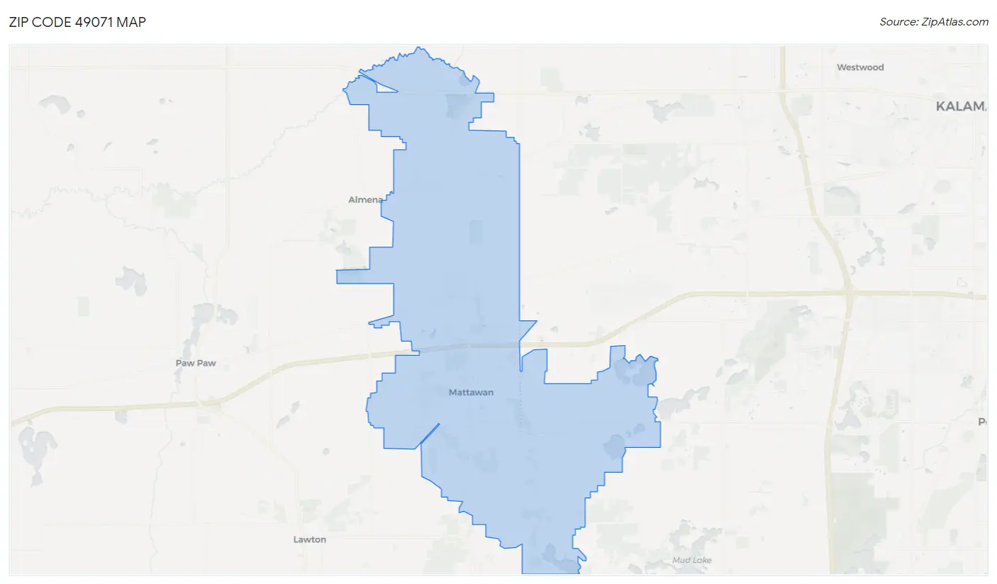 Zip Code 49071 Map