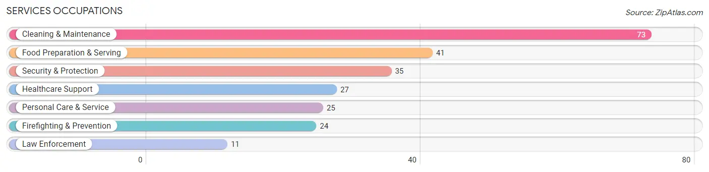 Services Occupations in Zip Code 49101