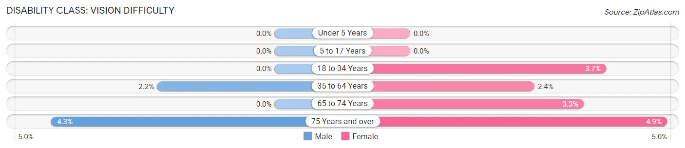 Disability in Zip Code 49101: <span>Vision Difficulty</span>