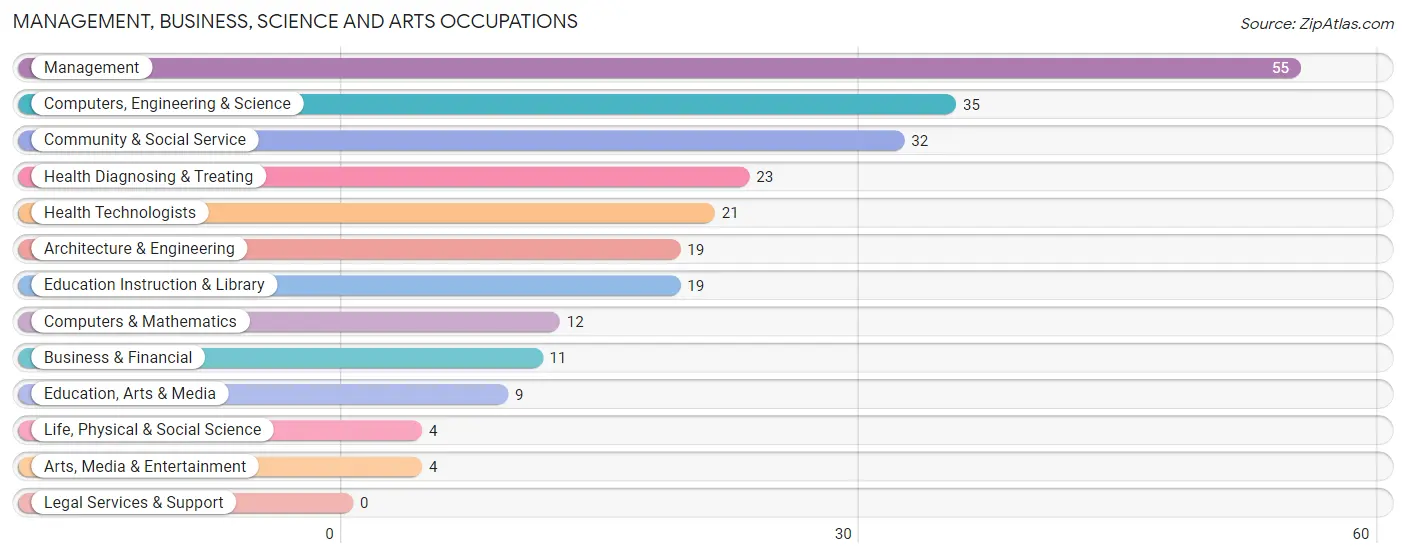 Management, Business, Science and Arts Occupations in Zip Code 49113