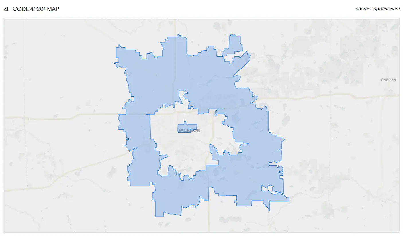 Zip Code 49201 Map