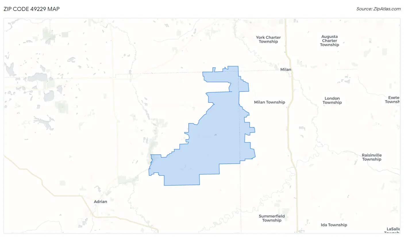 Zip Code 49229 Map