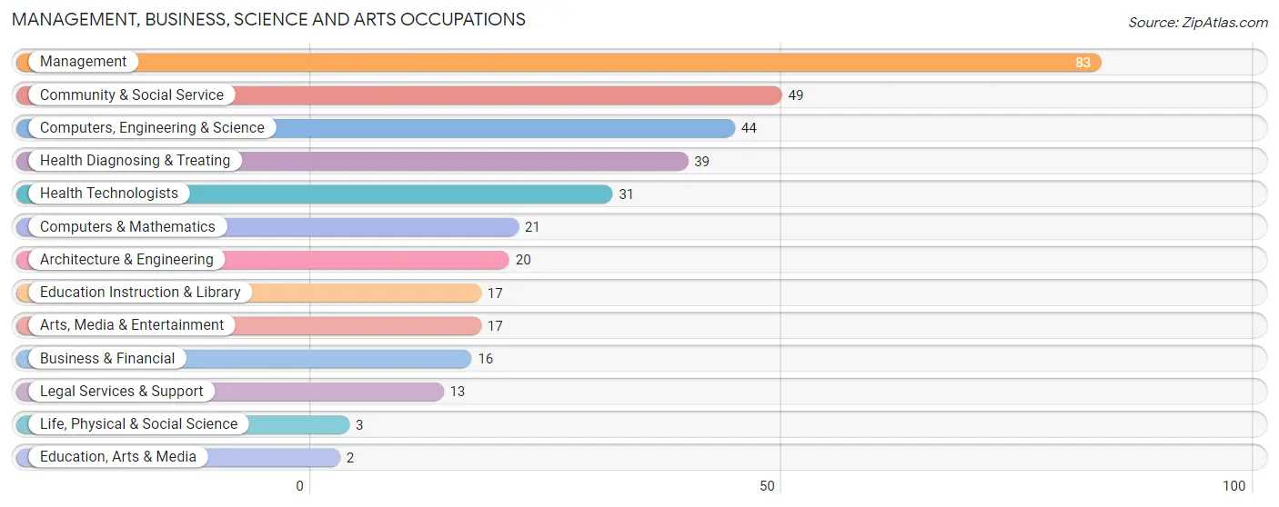 Management, Business, Science and Arts Occupations in Zip Code 49241