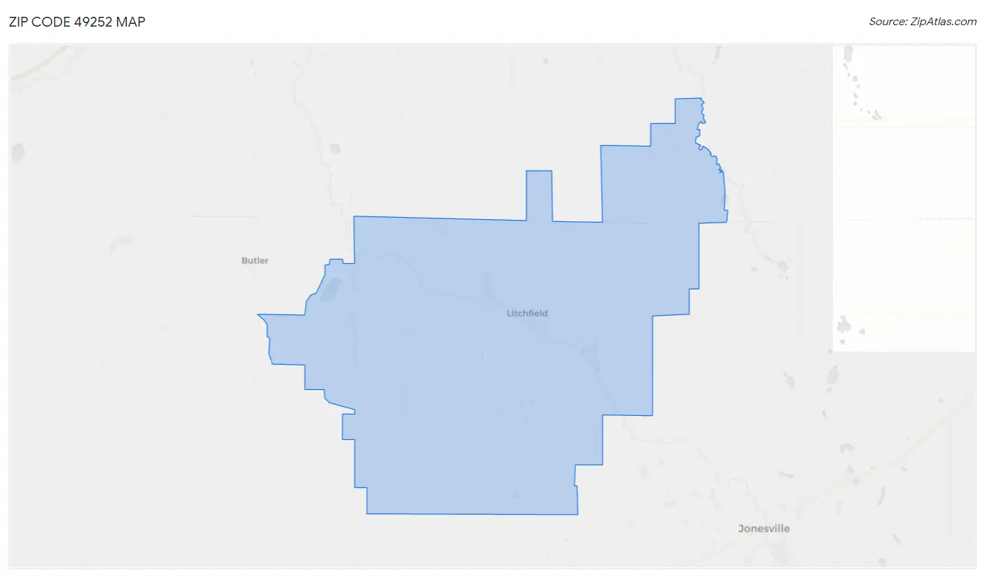 Zip Code 49252 Map