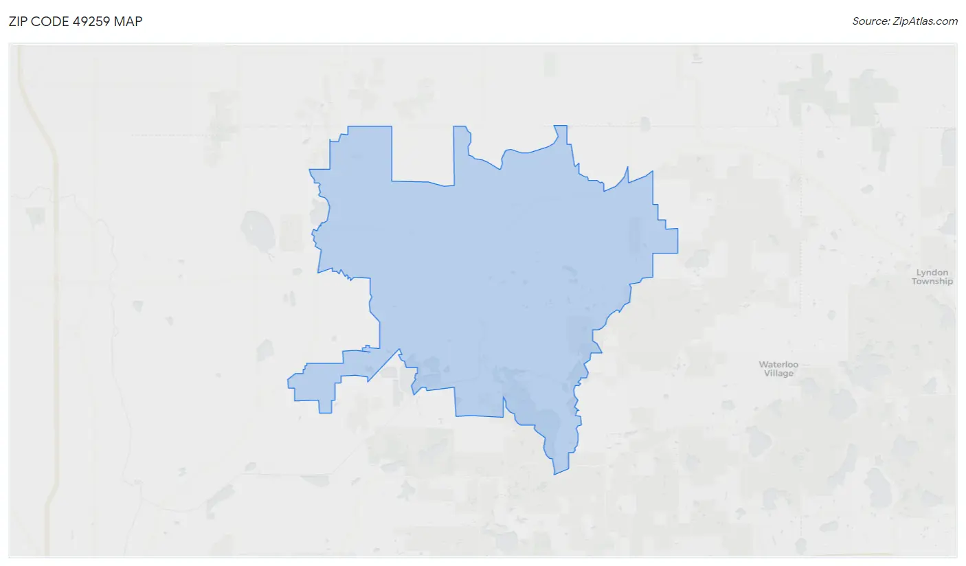 Zip Code 49259 Map