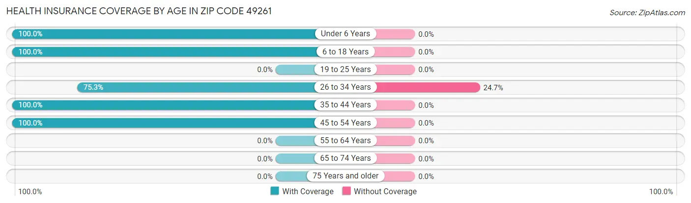 Health Insurance Coverage by Age in Zip Code 49261