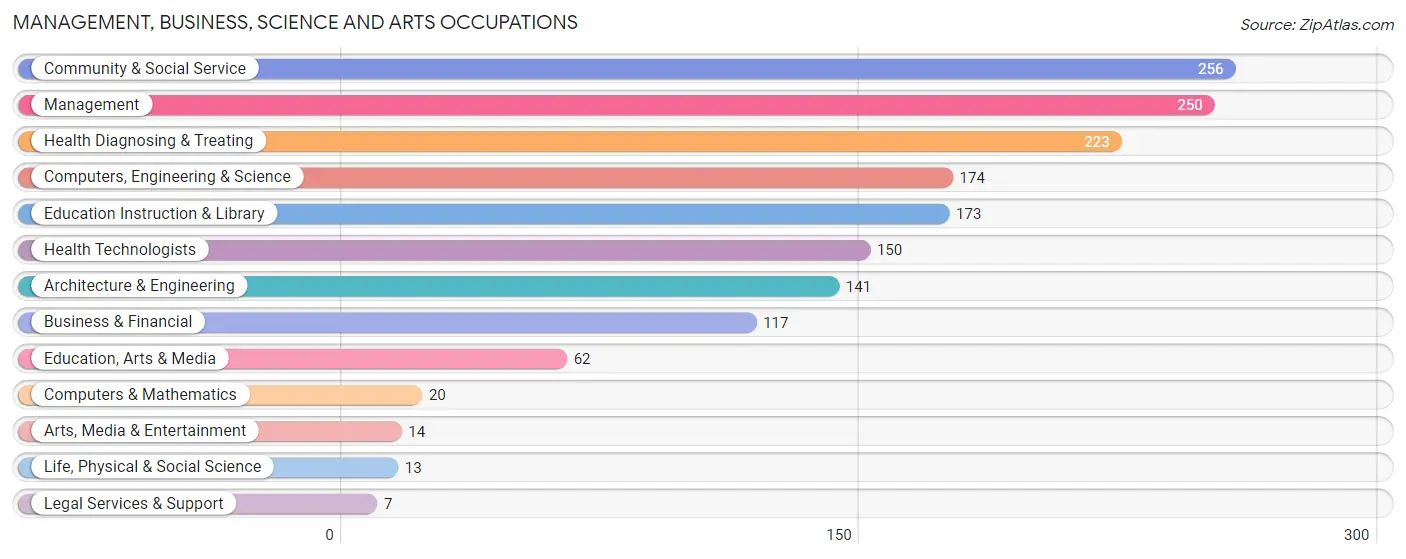 Management, Business, Science and Arts Occupations in Zip Code 49265