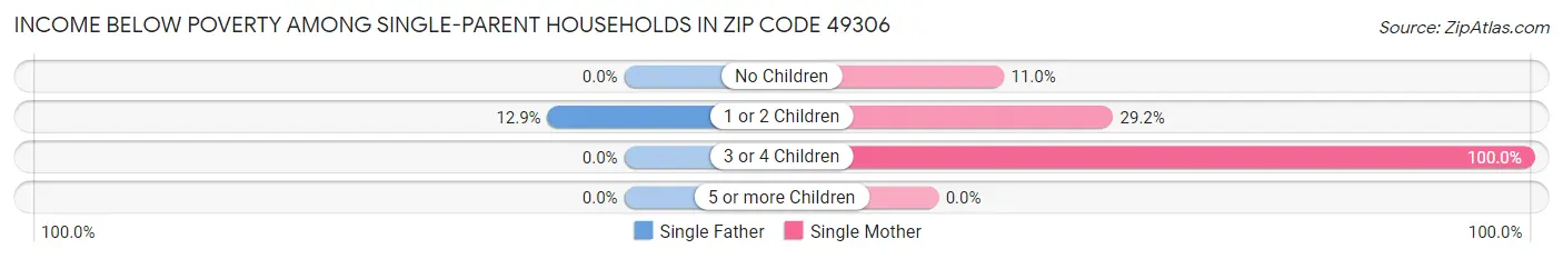Income Below Poverty Among Single-Parent Households in Zip Code 49306