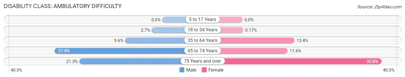 Disability in Zip Code 49307: <span>Ambulatory Difficulty</span>