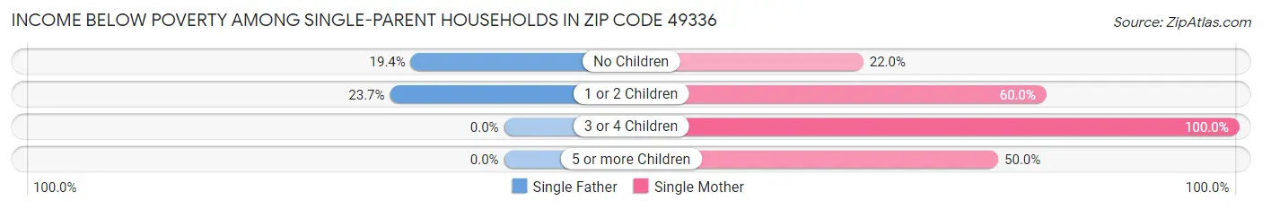 Income Below Poverty Among Single-Parent Households in Zip Code 49336