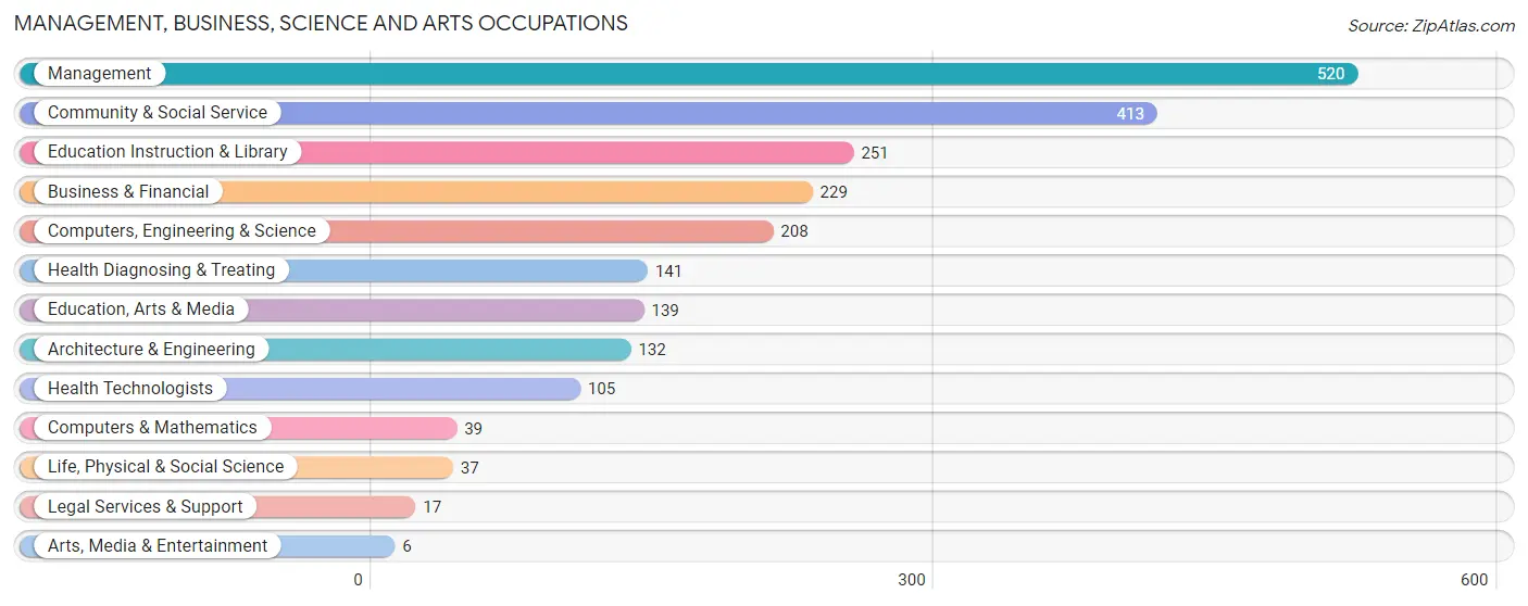 Management, Business, Science and Arts Occupations in Zip Code 49419