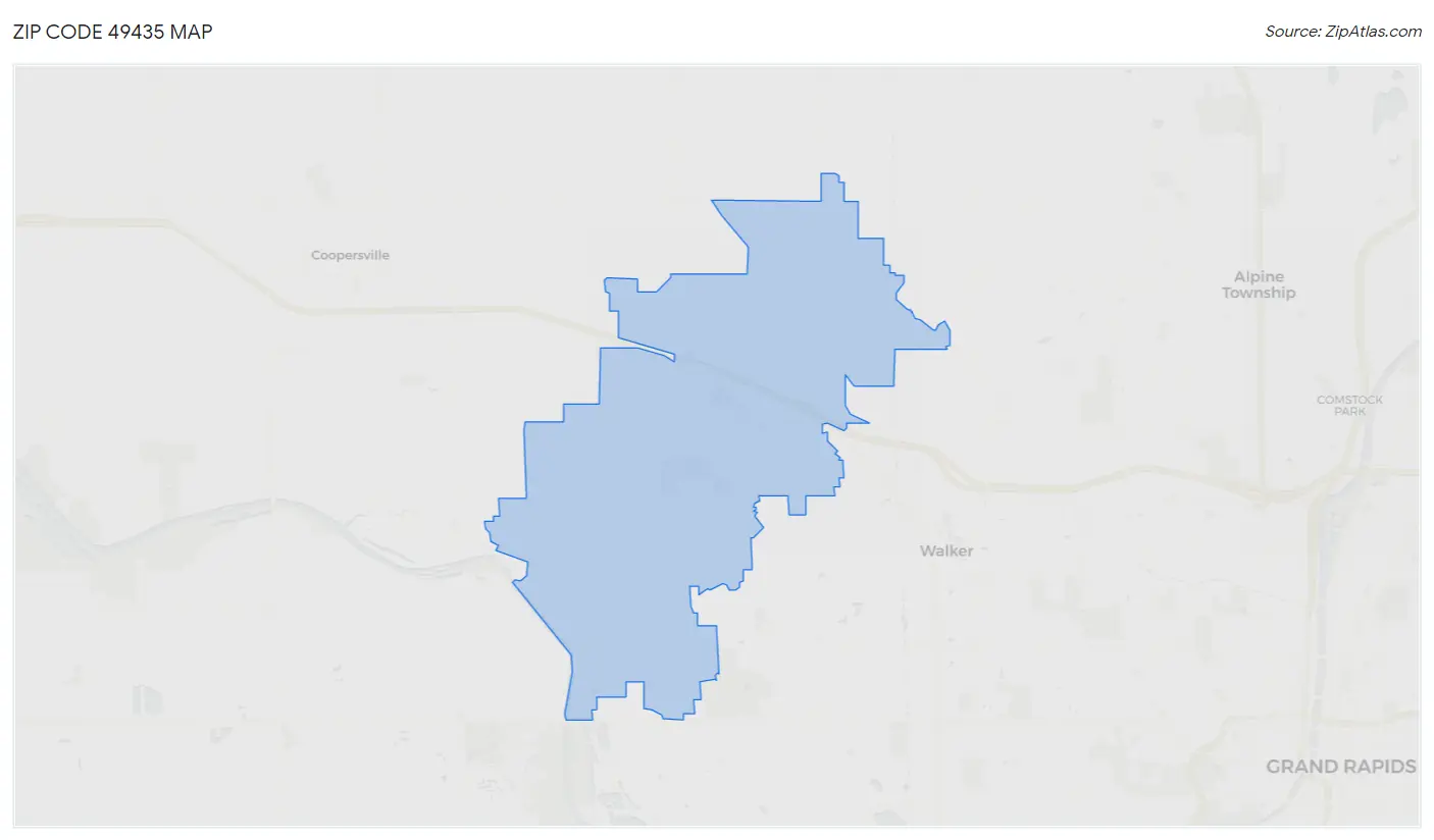 Zip Code 49435 Map