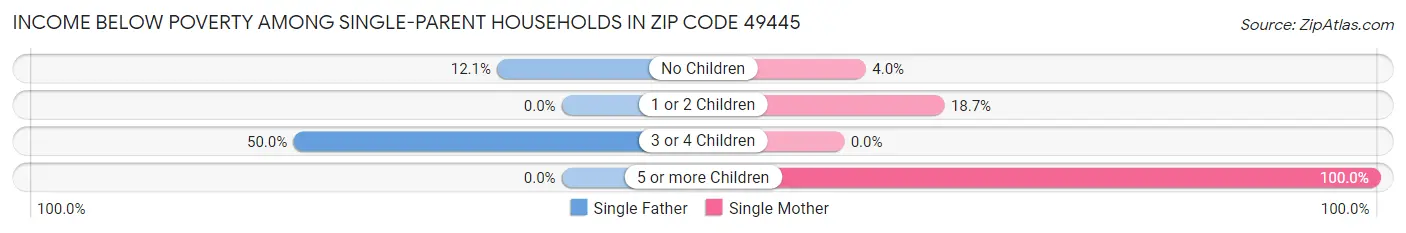Income Below Poverty Among Single-Parent Households in Zip Code 49445