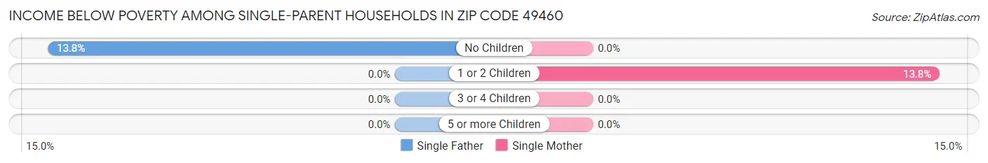 Income Below Poverty Among Single-Parent Households in Zip Code 49460
