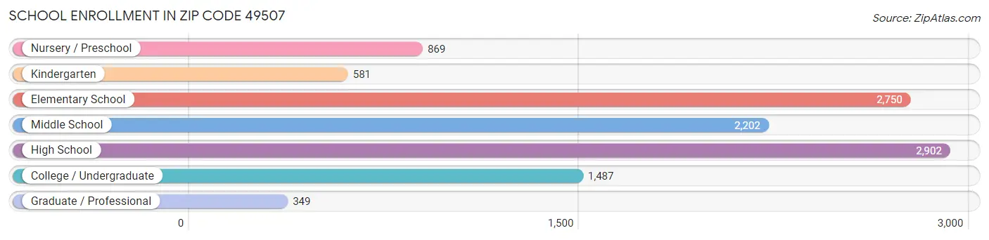 School Enrollment in Zip Code 49507