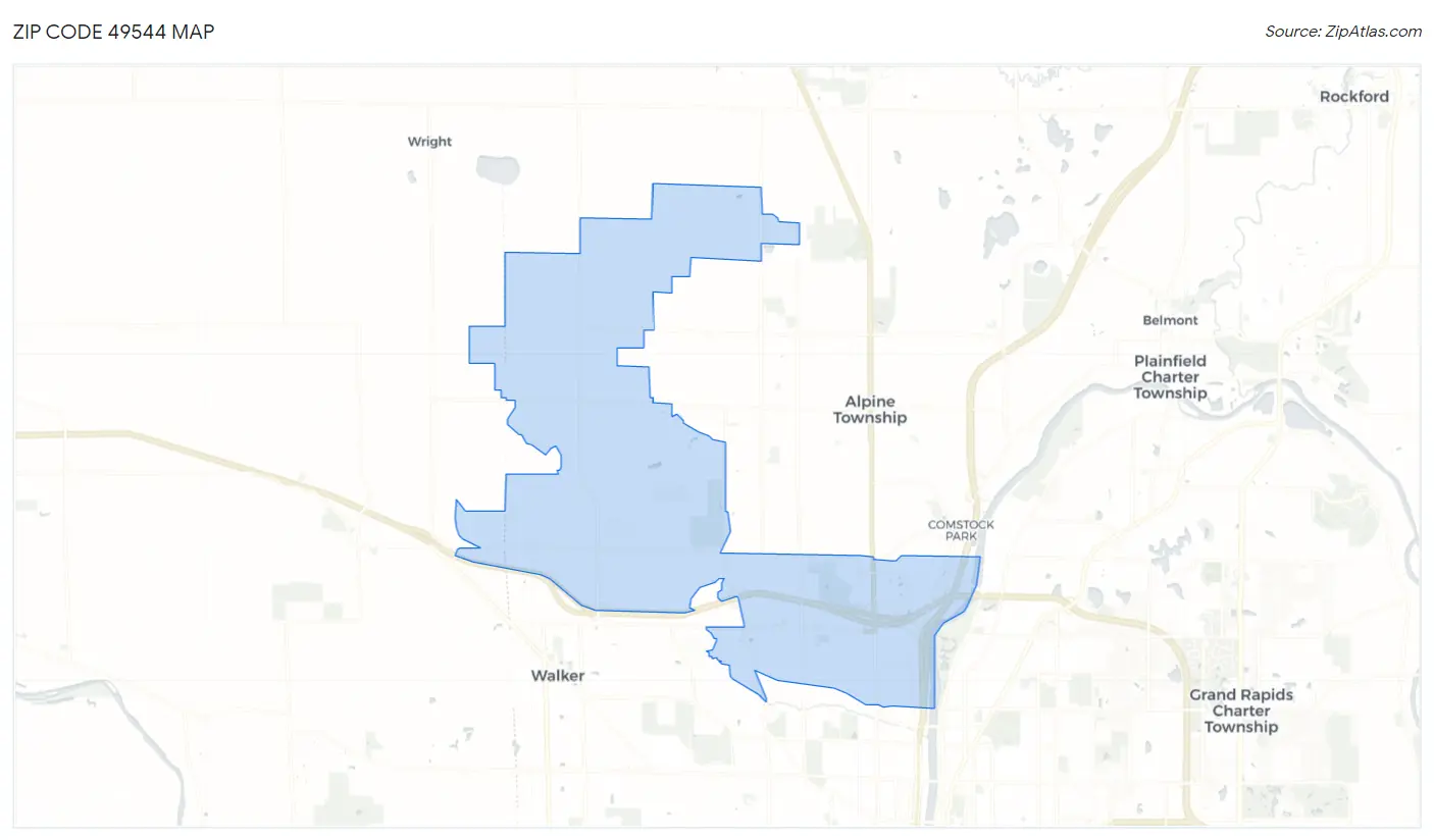 Zip Code 49544 Map