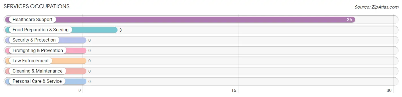 Services Occupations in Zip Code 49627