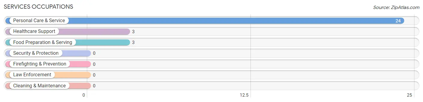 Services Occupations in Zip Code 49628