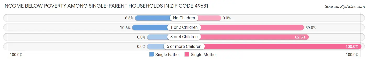 Income Below Poverty Among Single-Parent Households in Zip Code 49631