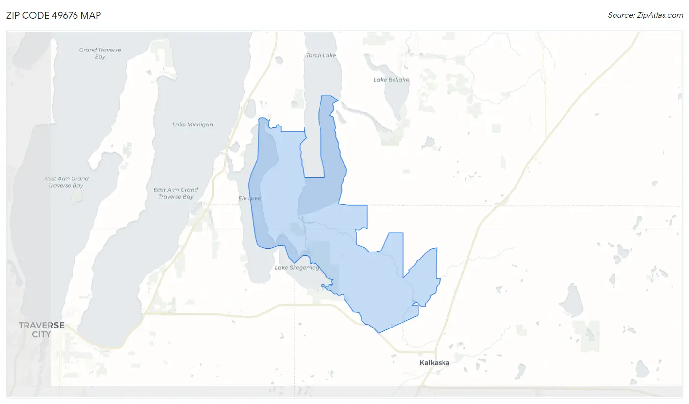 Zip Code 49676 Map