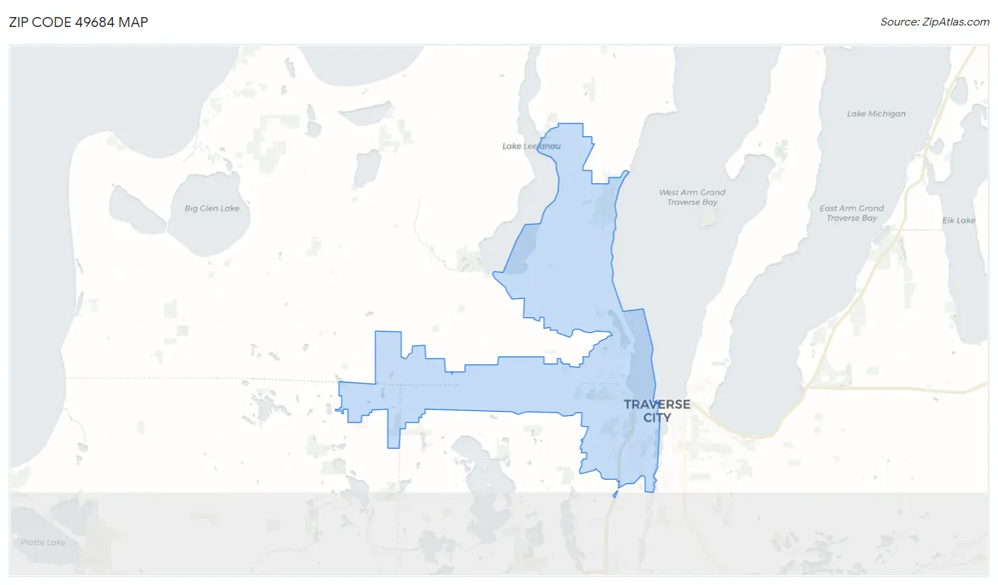 Zip Code 49684 Map