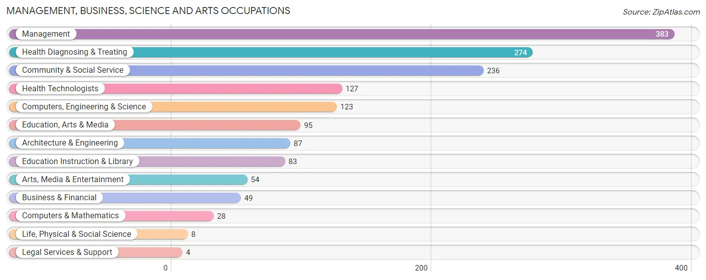 Management, Business, Science and Arts Occupations in Zip Code 49727