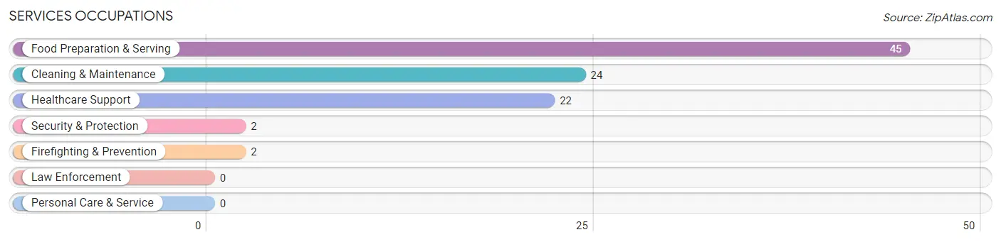 Services Occupations in Zip Code 49745