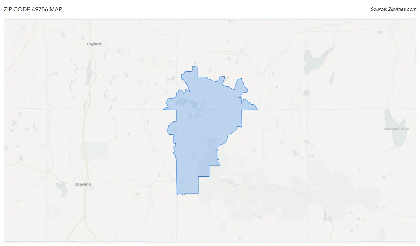 Zip Code 49756 Map