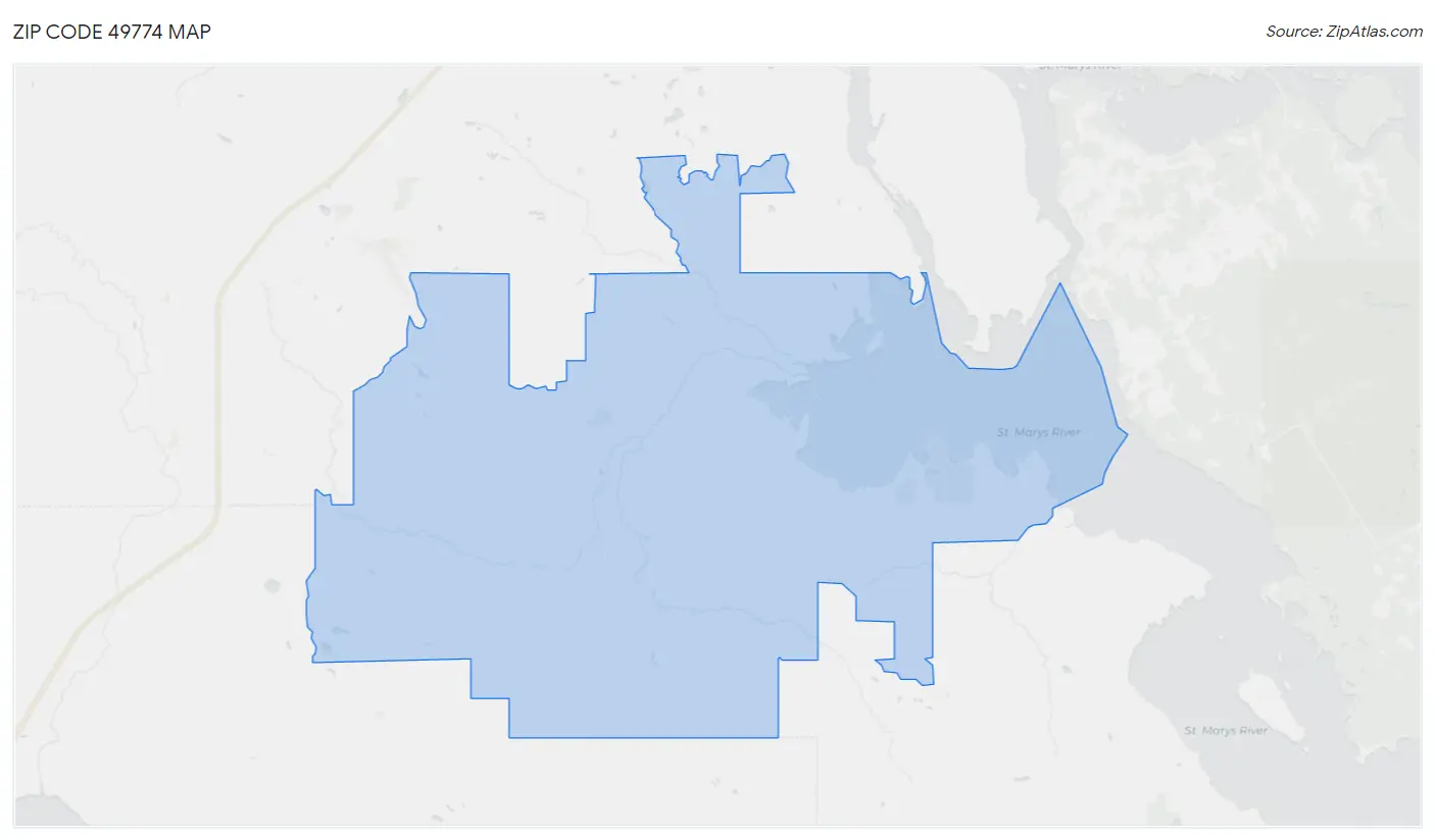 Zip Code 49774 Map