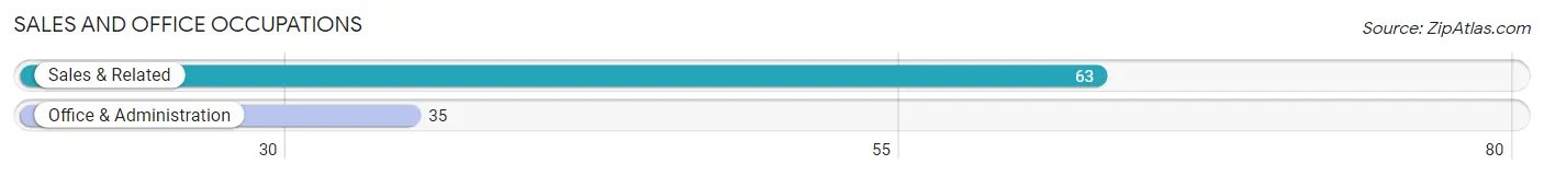 Sales and Office Occupations in Zip Code 49780