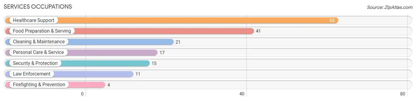 Services Occupations in Zip Code 49795