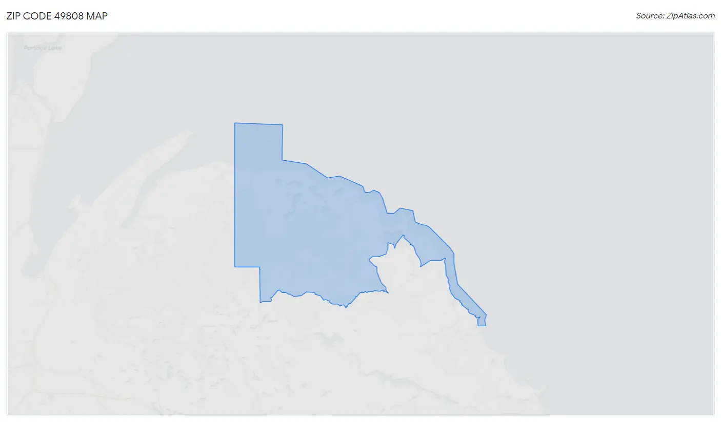 Zip Code 49808 Map