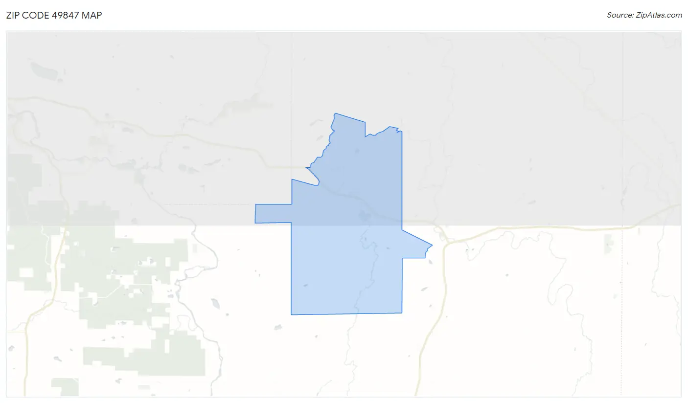 Zip Code 49847 Map