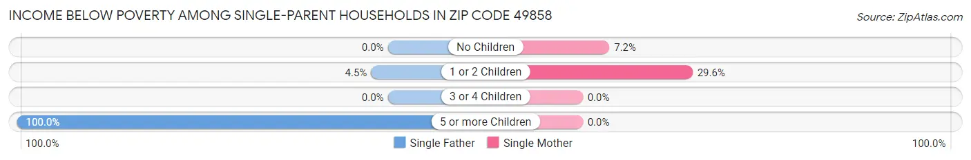 Income Below Poverty Among Single-Parent Households in Zip Code 49858