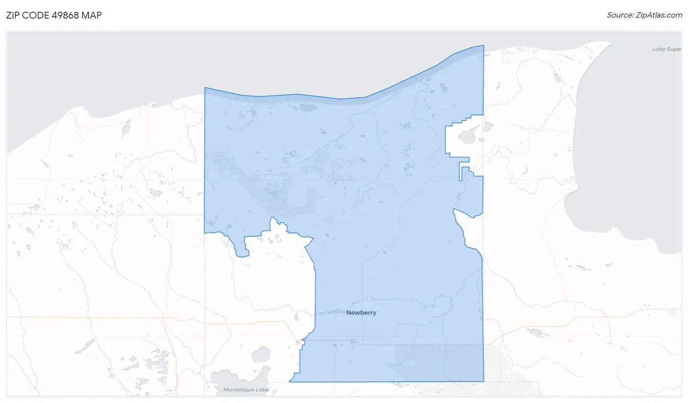 Zip Code 49868 Map