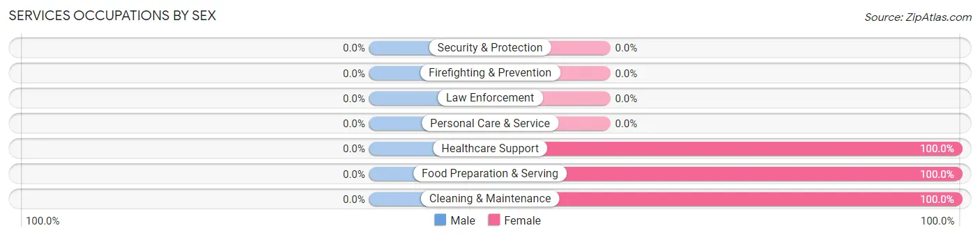 Services Occupations by Sex in Zip Code 49894