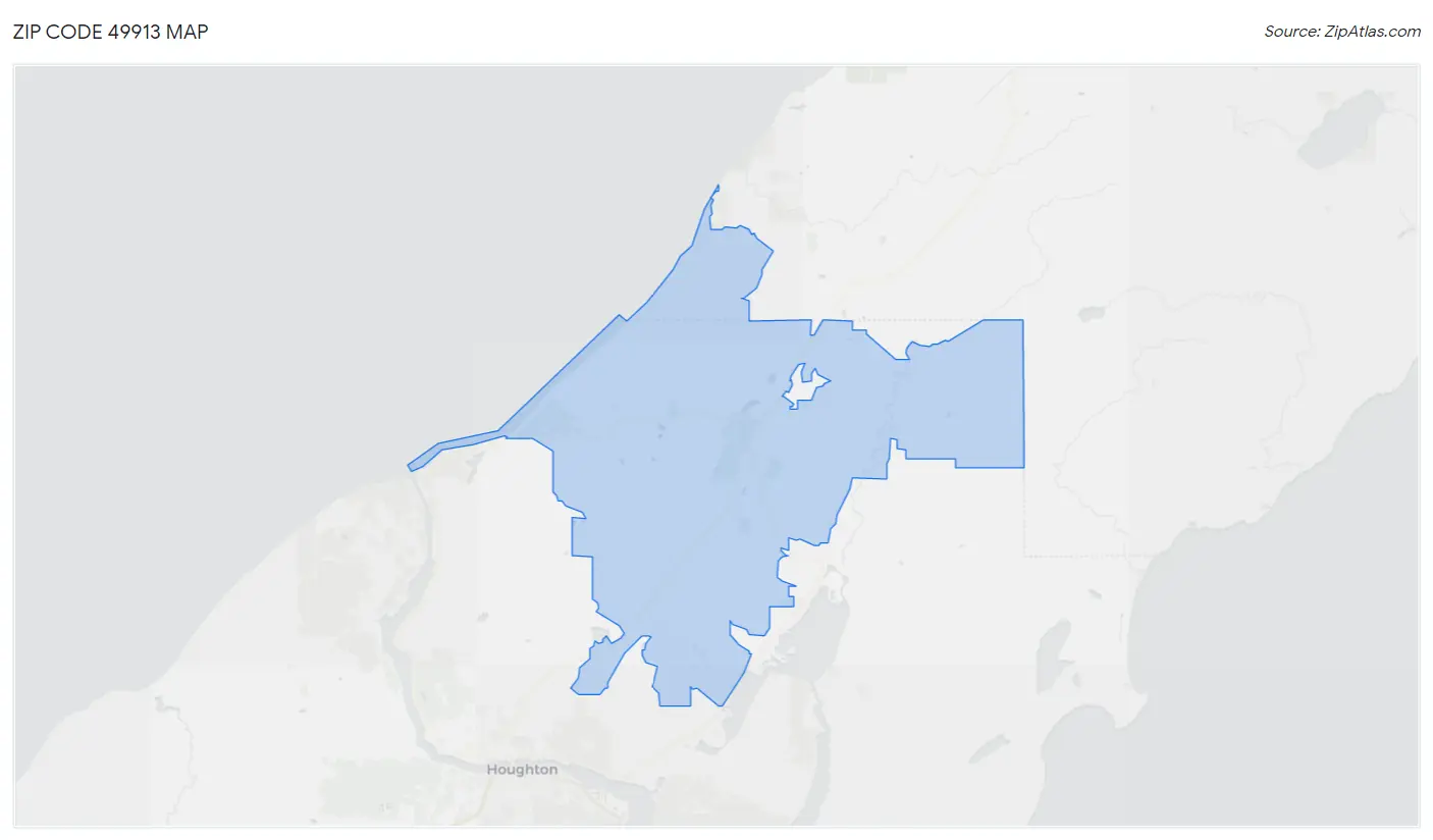 Zip Code 49913 Map