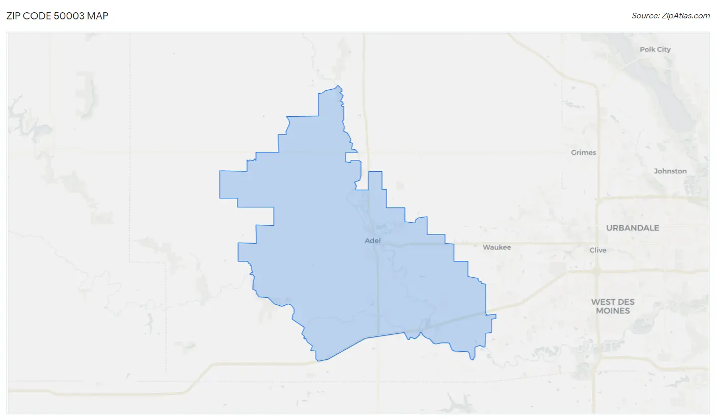 Zip Code 50003 Map